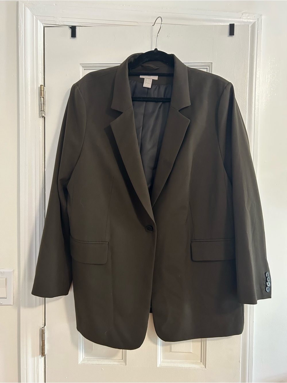 H&M Olive Green Single-Button Blazer